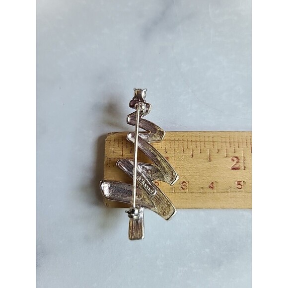 Monet Christmas Tree Brooch Vintage - Picture 9 of 10